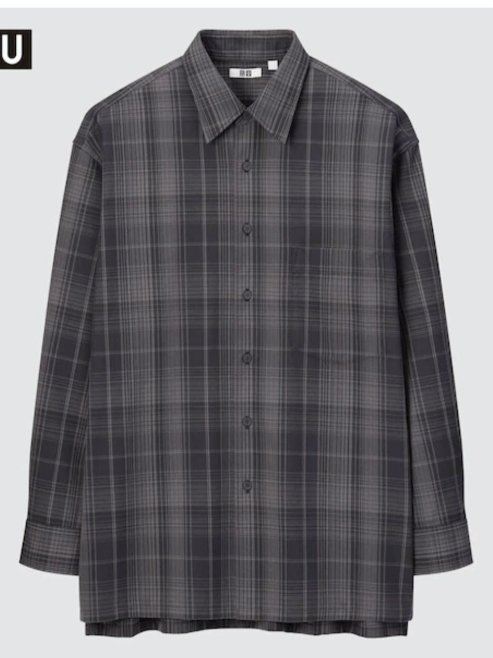 New UNIQLO U FLANNEL OVERSIZED CHECKED SHIRT